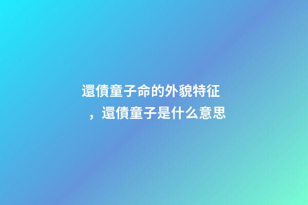 還債童子命的外貌特征，還債童子是什么意思